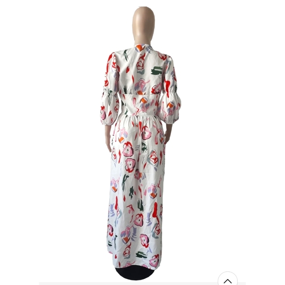 Bubble sleeve coverup maxi dress - Picture 3 of 4